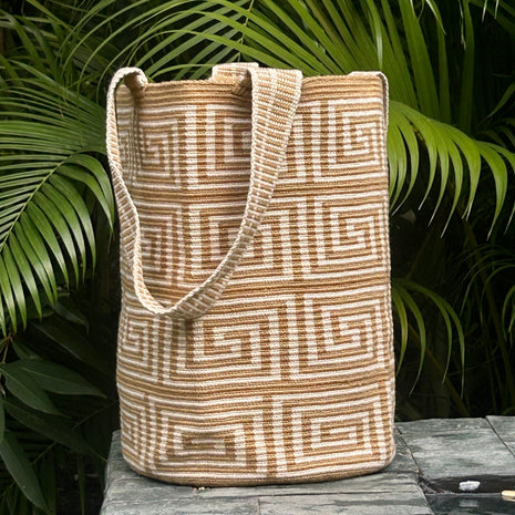 Camel Geometric Nerfi Backpack