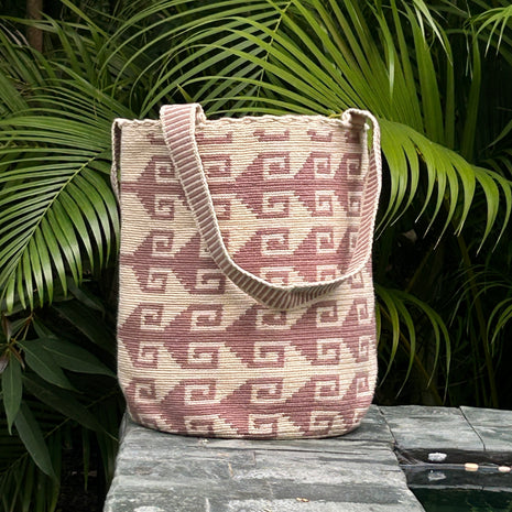 Pink Geometric Kalu Backpack