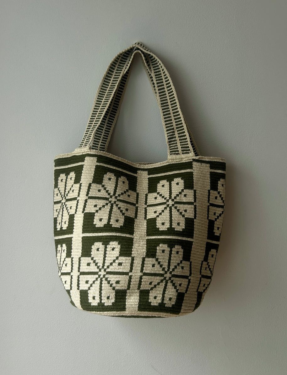 Mairu Wayuu Mochilon Bag– Handwoven Crochet Shoulder Bag from Colombia