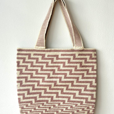 Handmade Tote Pink Zigzag PC Case