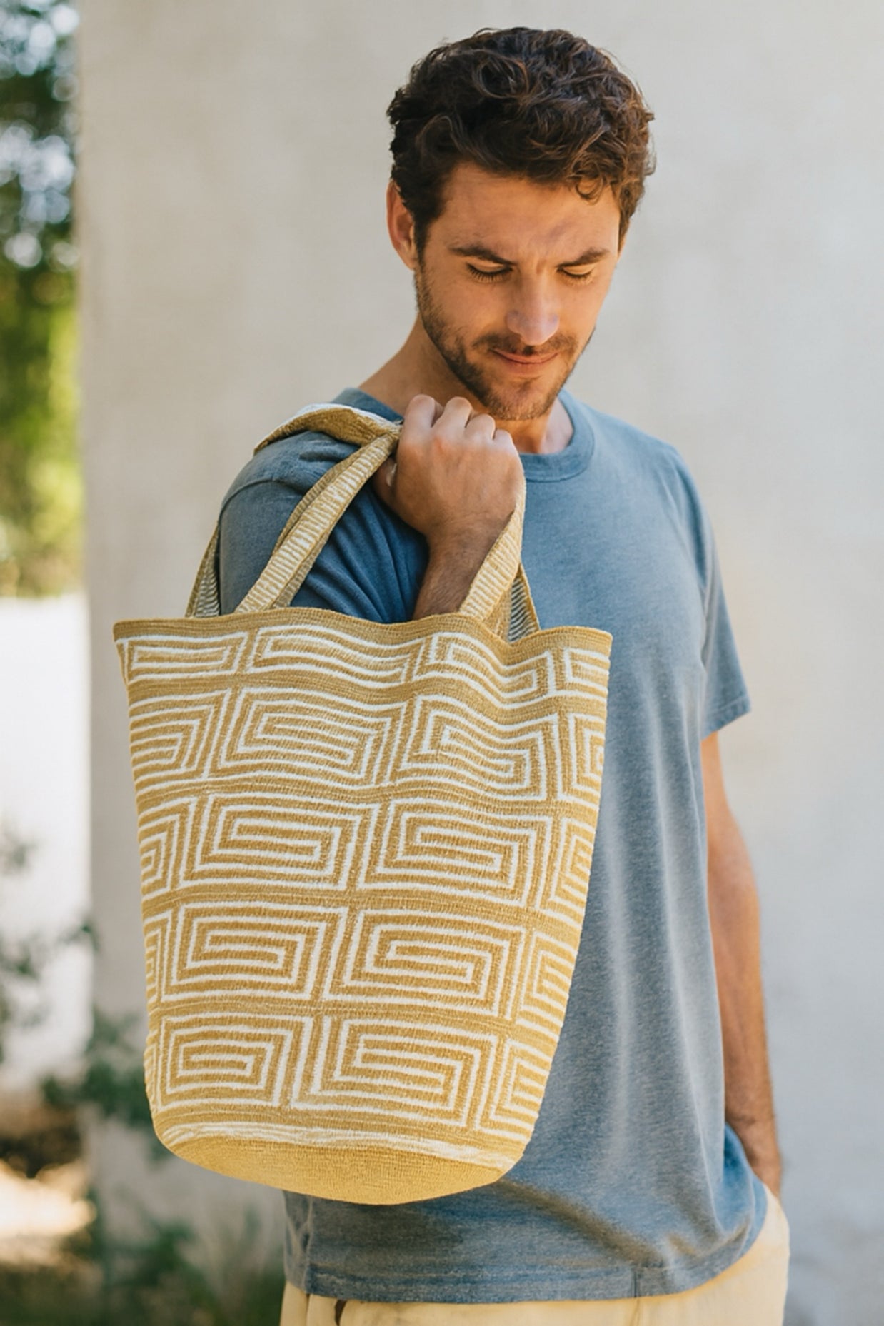 Camel Geometric Nerfi Backpack