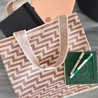 Handmade Tote Pink Zigzag PC Case