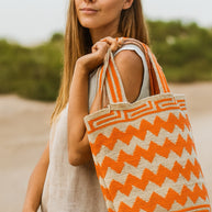 Yara Backpack Orange Lines