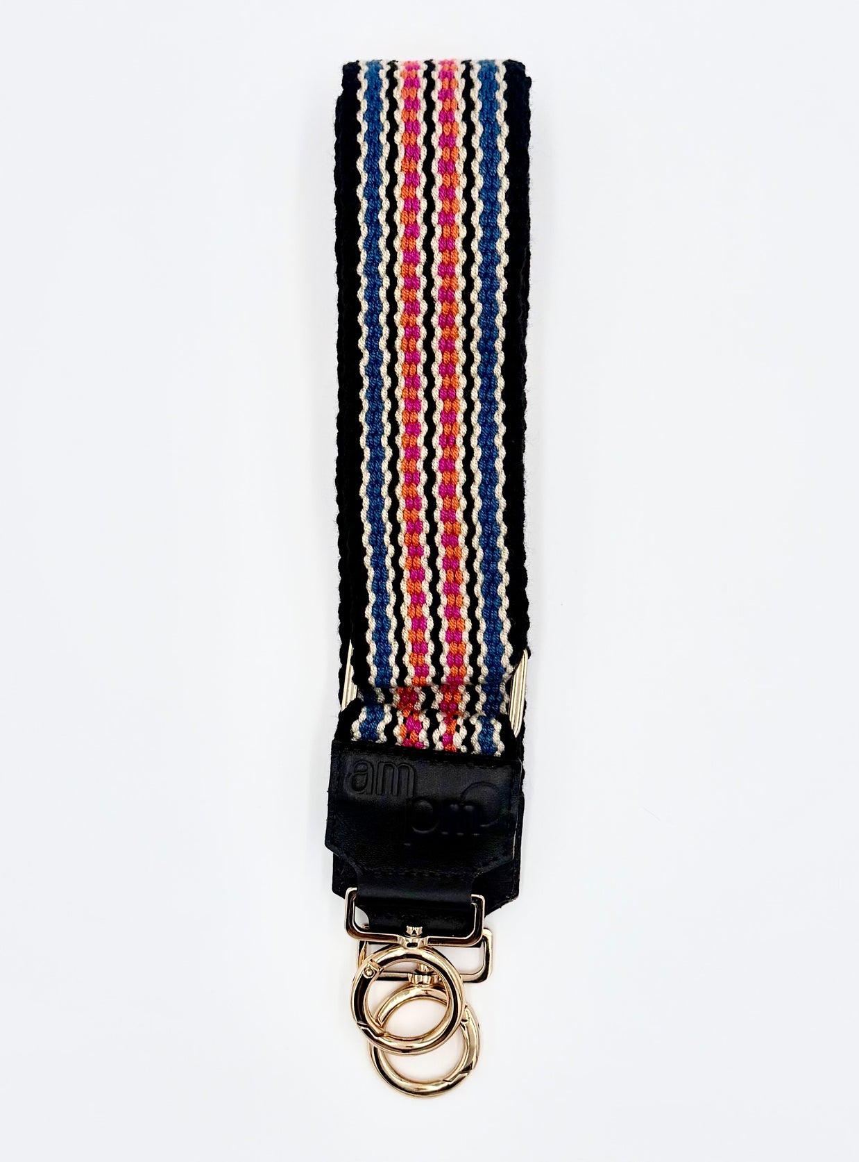 Handwoven Wayuu Bag Strap - Premium Adjustable Edition Colored Lines & Black Edge