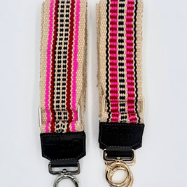 Handwoven Wayuu Bag Strap - Premium Adjustable Edition Color Stripe