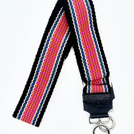 Handwoven Wayuu Bag Strap - Premium Adjustable Edition Colored Lines & Black Edge