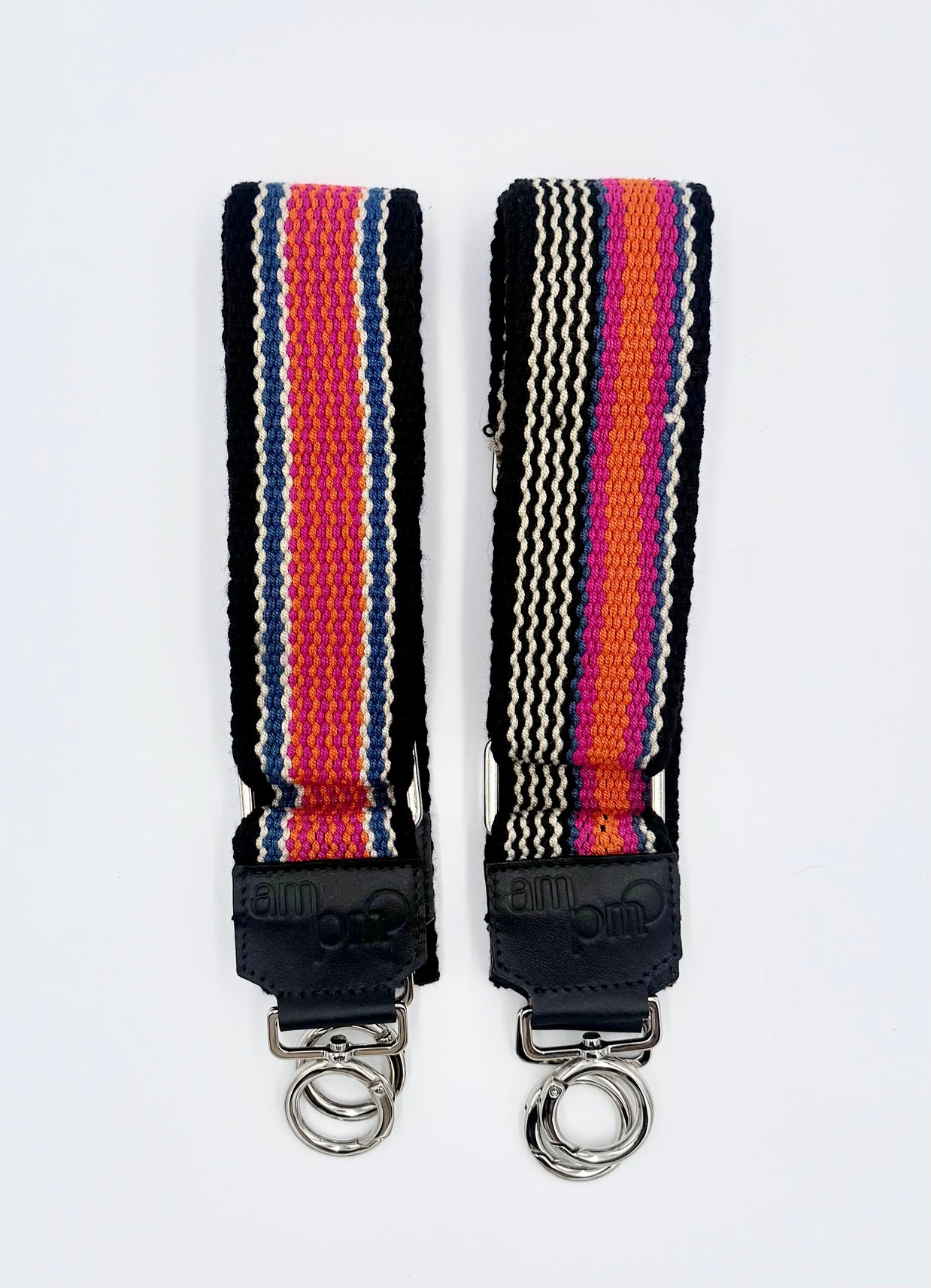 Handwoven Wayuu Bag Strap - Premium Adjustable Edition Colored Lines & Black Edge