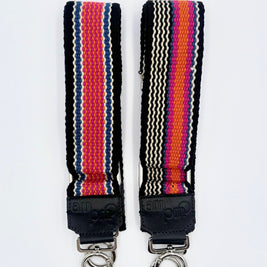 Handwoven Wayuu Bag Strap - Premium Adjustable Edition Colored Lines & Black Edge