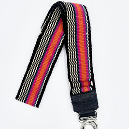 Handwoven Wayuu Bag Strap - Premium Adjustable Edition Colored Lines & Black Edge