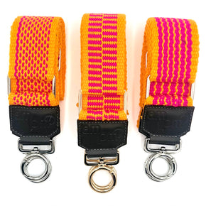 Handwoven Wayuu Bag Strap - Premium Adjustable Edition Orange Red