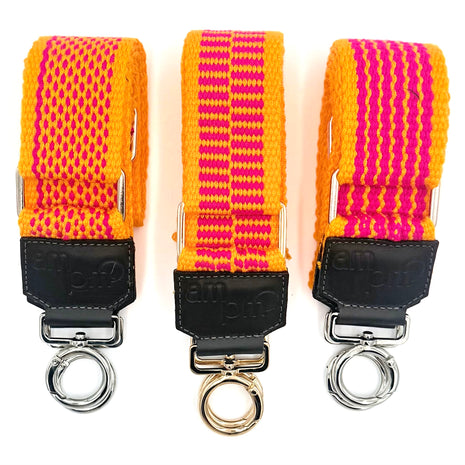 Handwoven Wayuu Bag Strap - Premium Adjustable Edition Orange Red