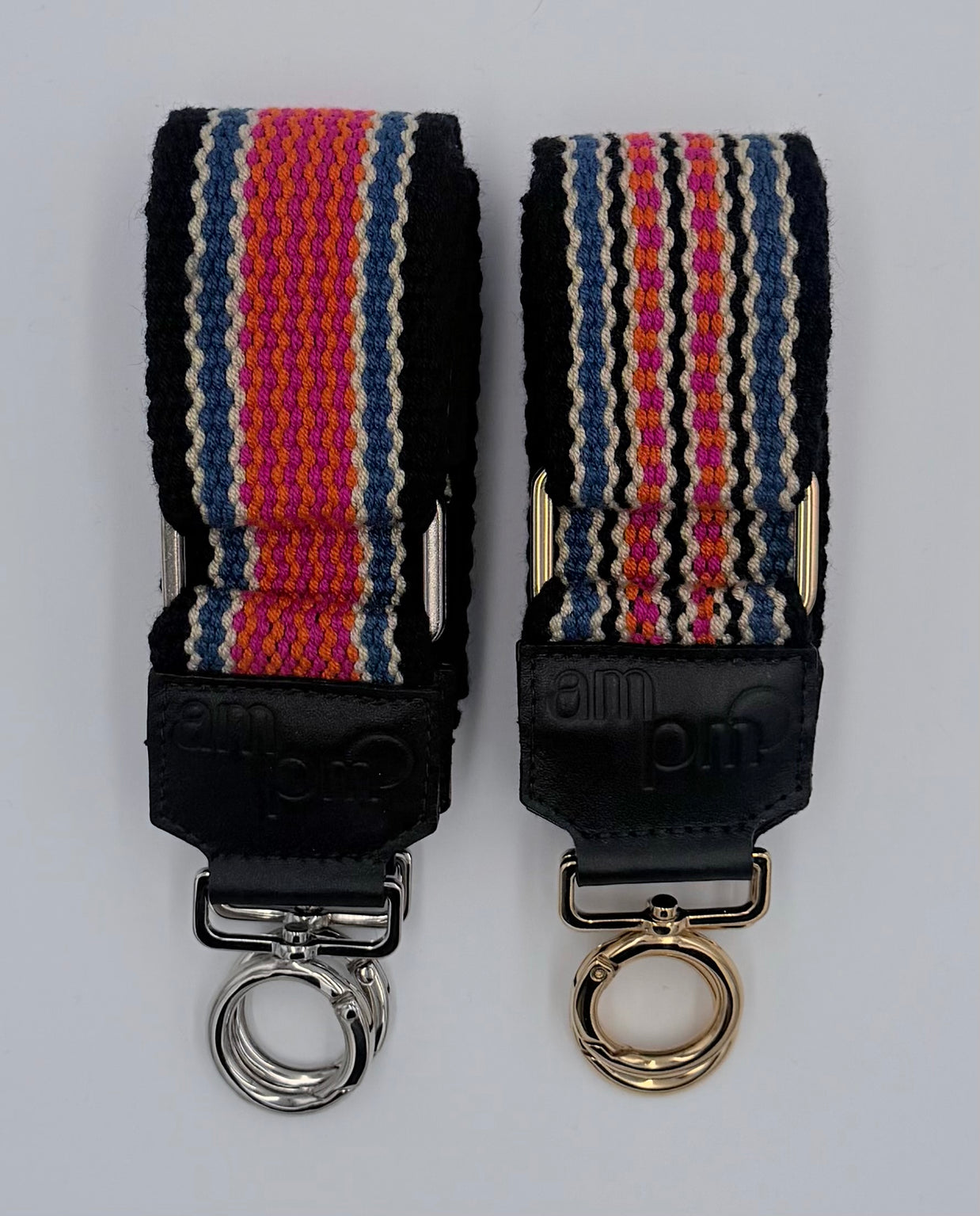 Handwoven Wayuu Bag Strap - Premium Adjustable Edition Colored Lines & Black Edge