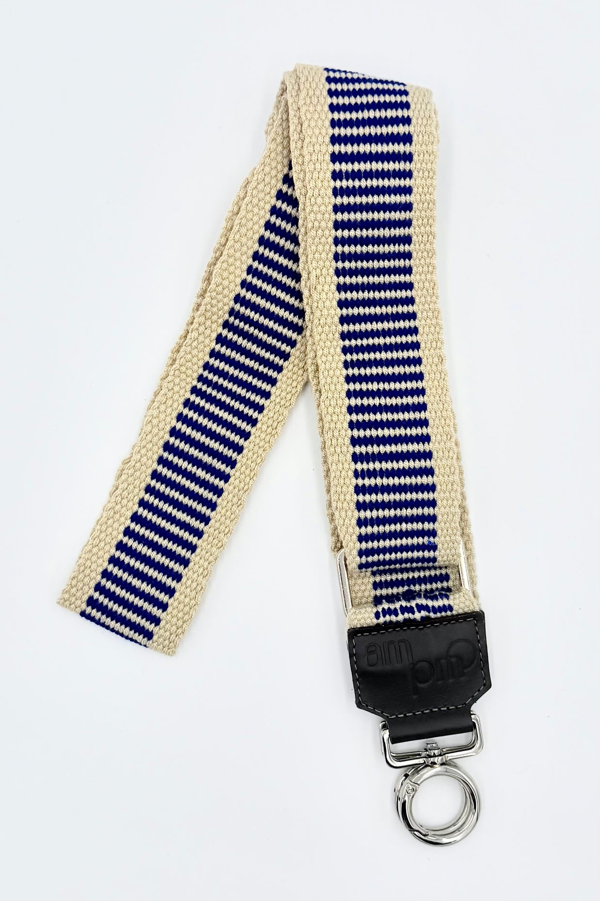 Handwoven Wayuu Bag Strap - Premium Adjustable Edition Blue & Neutral