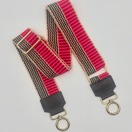 Handwoven Wayuu Bag Strap - Premium Adjustable Edition Color Stripe