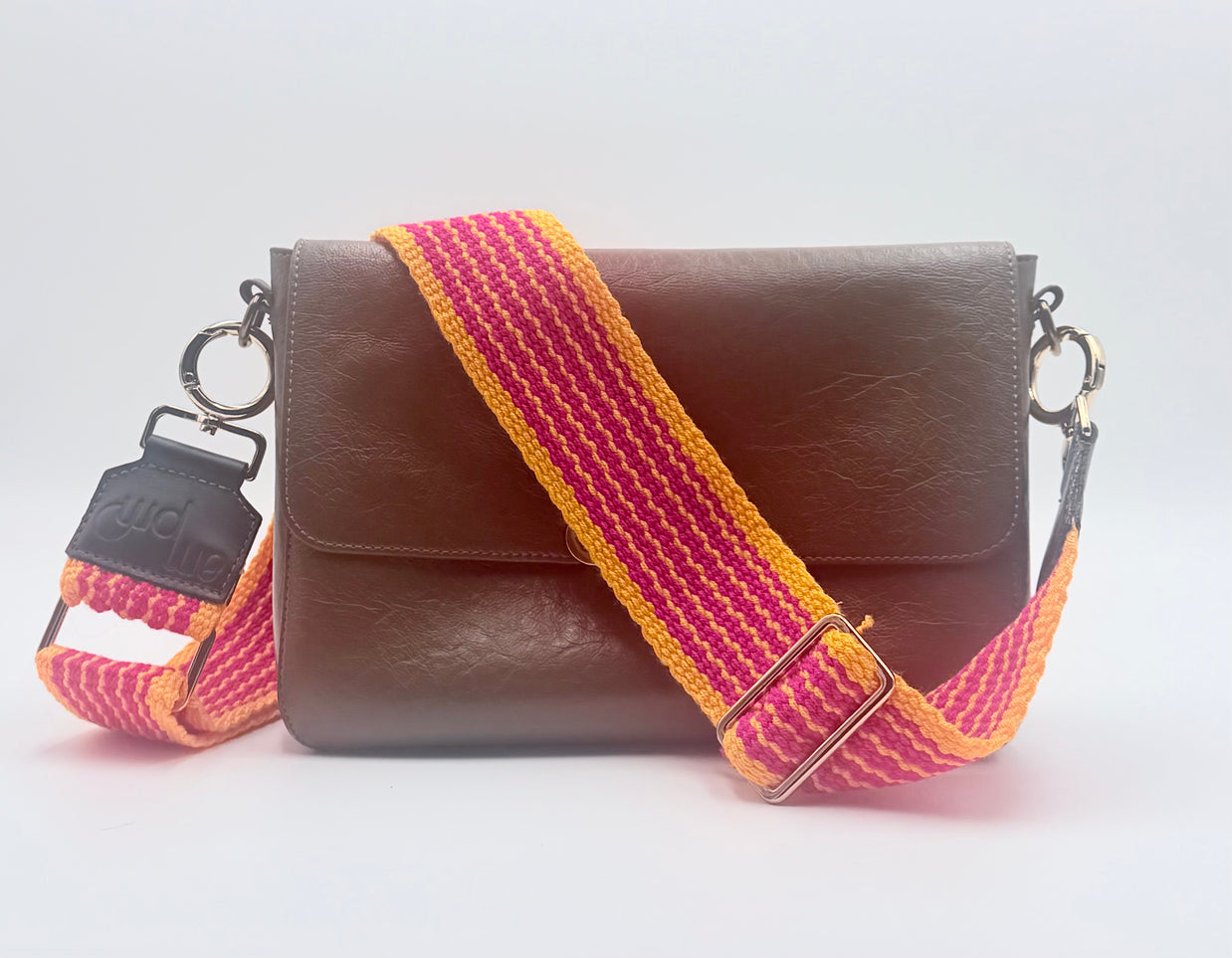 Handwoven Wayuu Bag Strap - Premium Adjustable Edition Orange Red