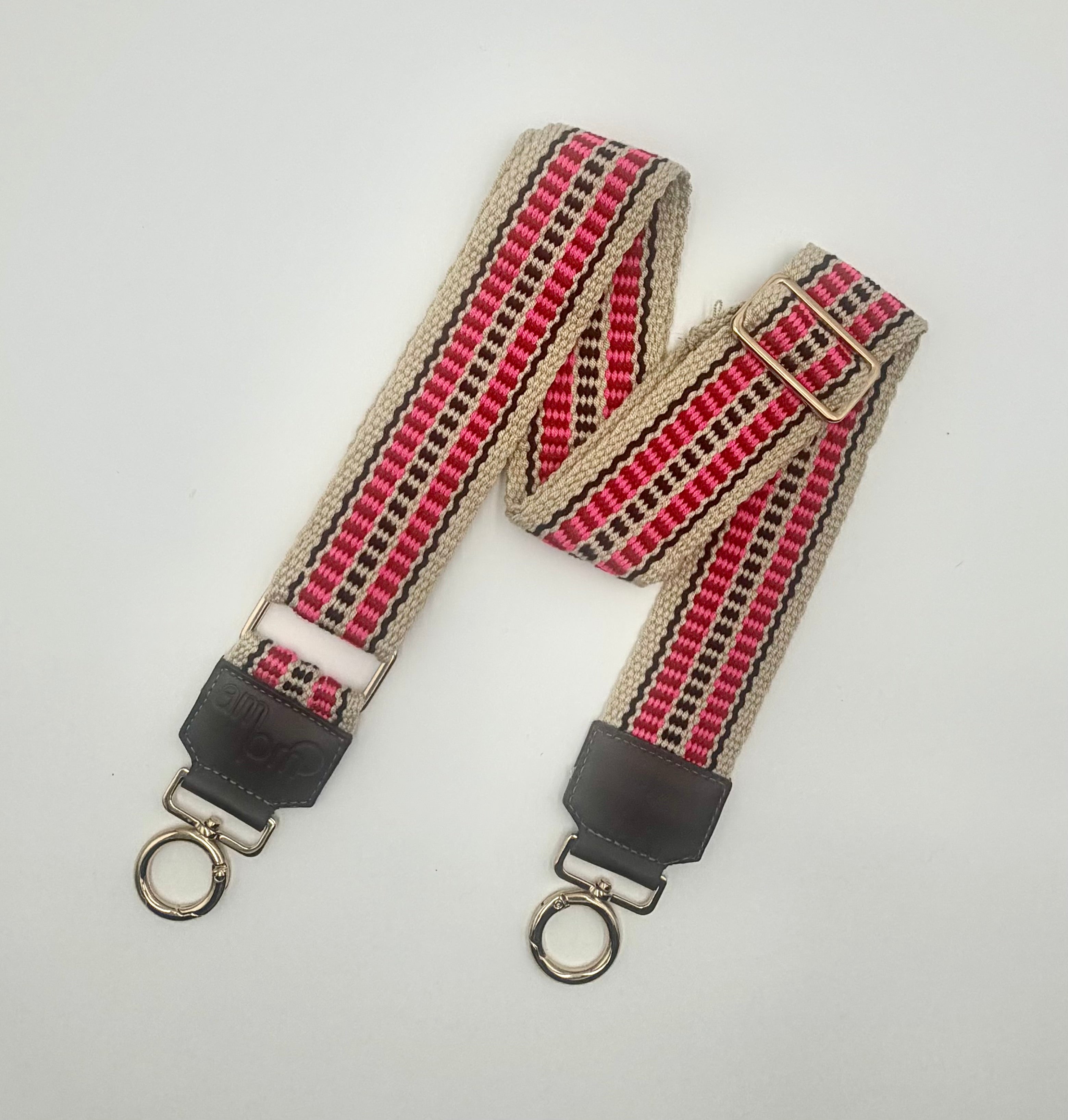 Handwoven Wayuu Bag Strap - Premium Adjustable Edition Color Stripe