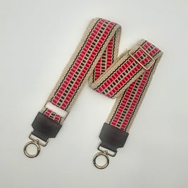 Handwoven Wayuu Bag Strap - Premium Adjustable Edition Color Stripe