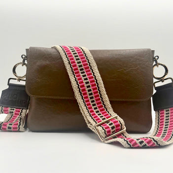 Handwoven Wayuu Bag Strap - Premium Adjustable Edition Color Stripe