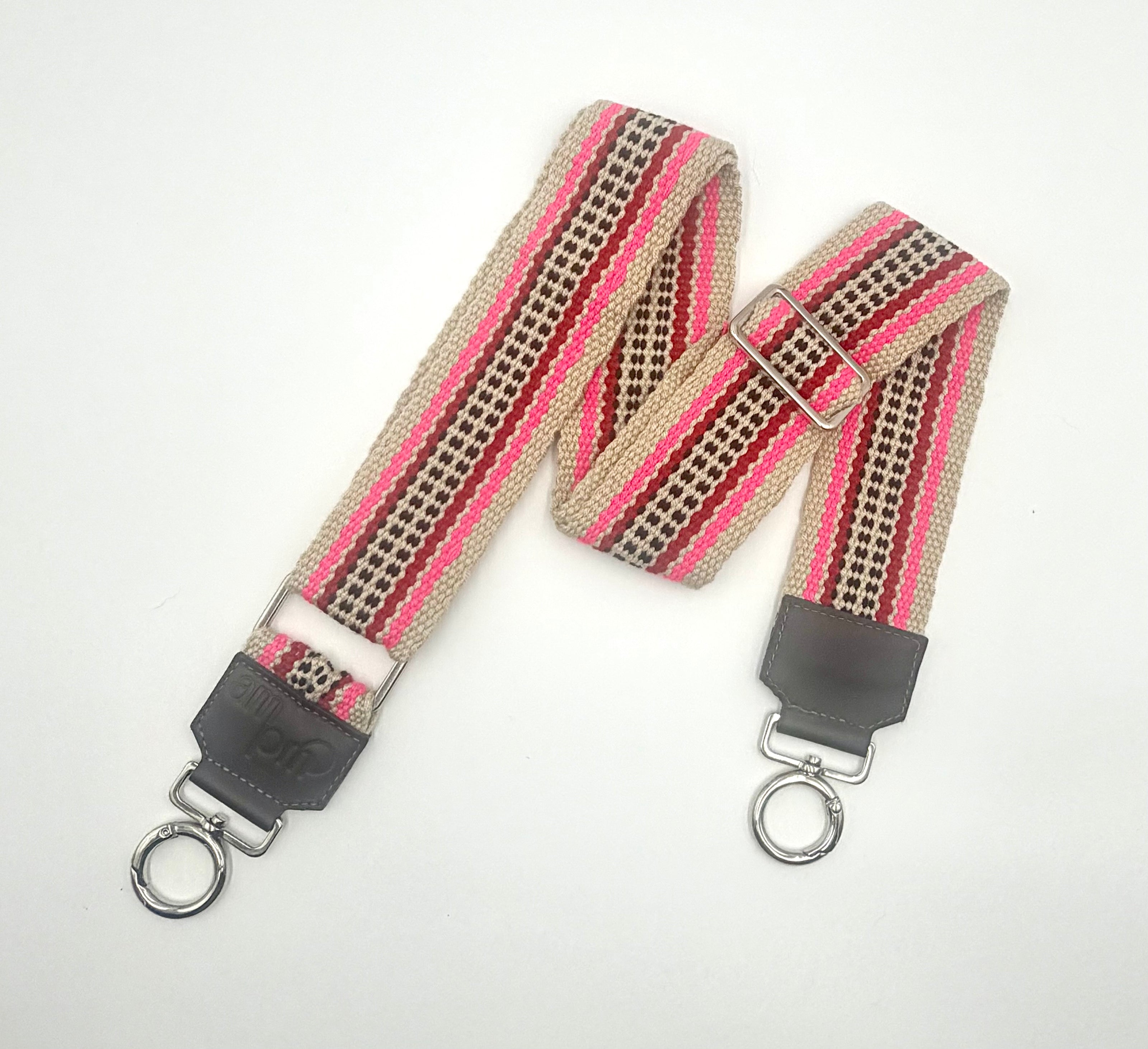 Handwoven Wayuu Bag Strap - Premium Adjustable Edition Color Stripe