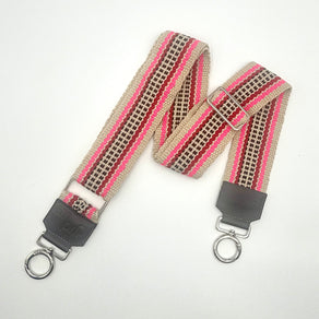 Handwoven Wayuu Bag Strap - Premium Adjustable Edition Color Stripe