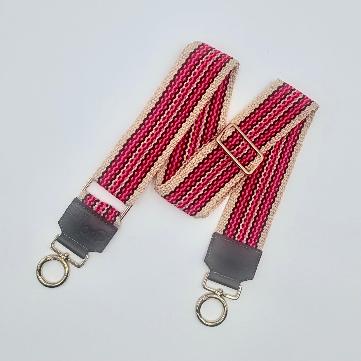 Handwoven Wayuu Bag Strap - Premium Adjustable Edition Color Stripe