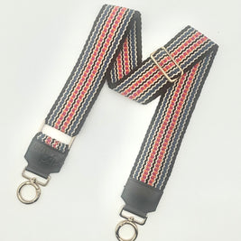 Handwoven Wayuu Bag Strap - Premium Adjustable Edition Colored Lines & Black Edge