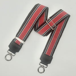 Handwoven Wayuu Bag Strap - Premium Adjustable Edition Colored Lines & Black Edge