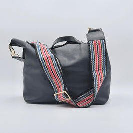 Handwoven Wayuu Bag Strap - Premium Adjustable Edition Colored Lines & Black Edge