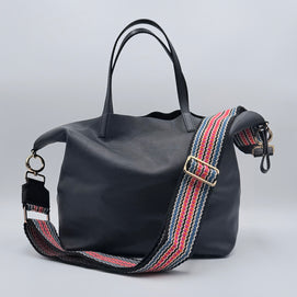 Handwoven Wayuu Bag Strap - Premium Adjustable Edition Colored Lines & Black Edge