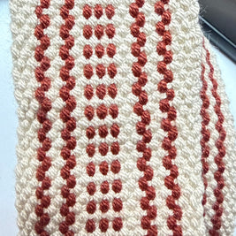 Wayuu Handwoven Tote Bag - Cream & Rust Geometric Woven Daily Shoulder Bag