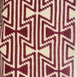 Wayuu Handwoven Tote Bag – Burgundy Zig-Zag