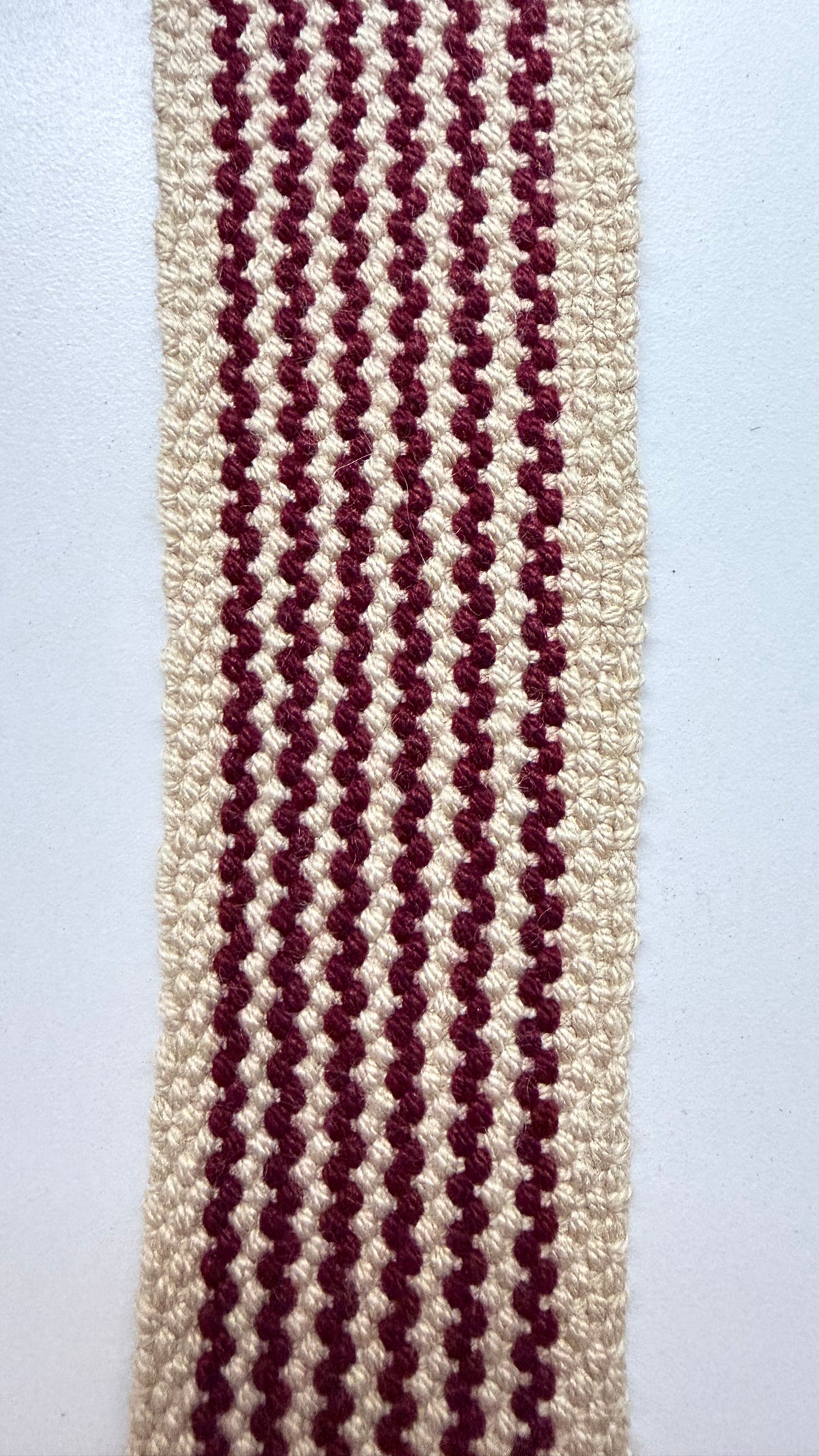 Wayuu Handwoven Tote Bag – Burgundy Zig-Zag