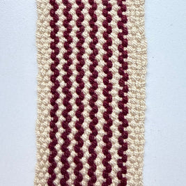 Wayuu Handwoven Tote Bag – Burgundy Zig-Zag