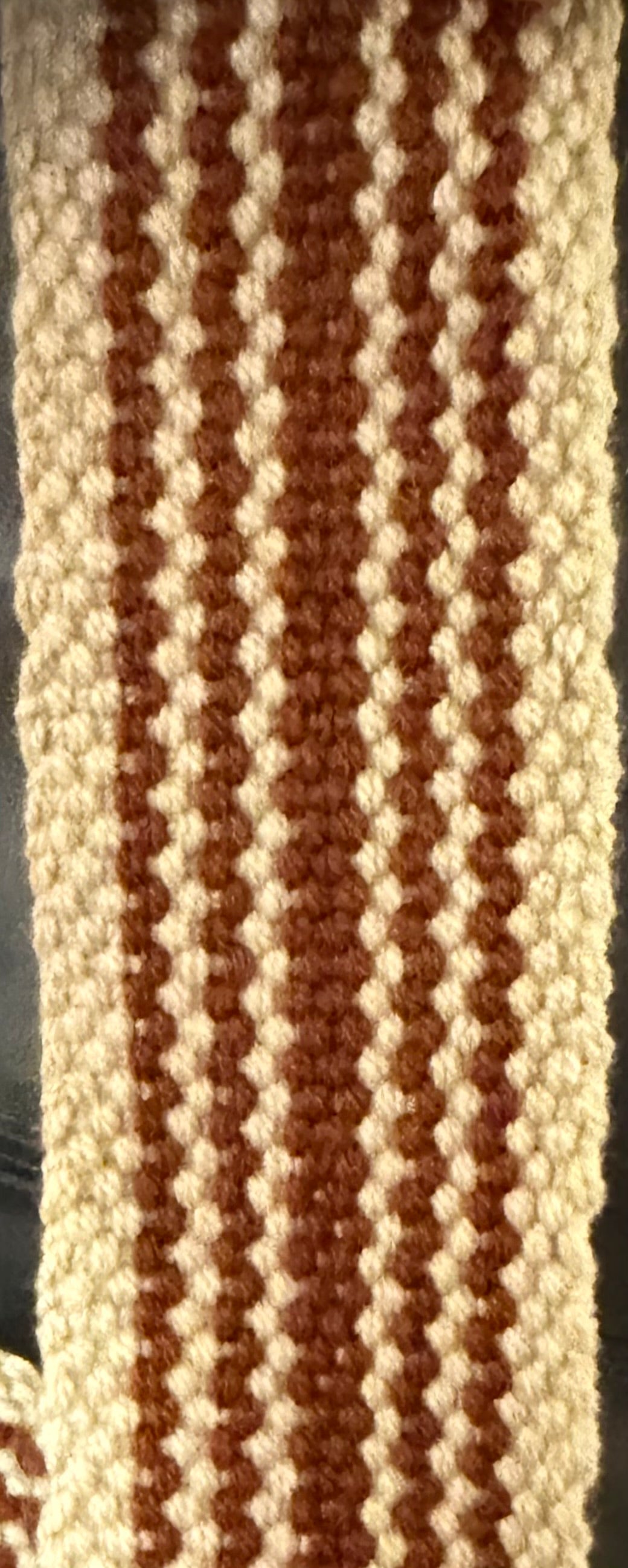 Wayuu Woven Rectangular Tote Bag – Terracotta Rust Scroll Diamond Lattice