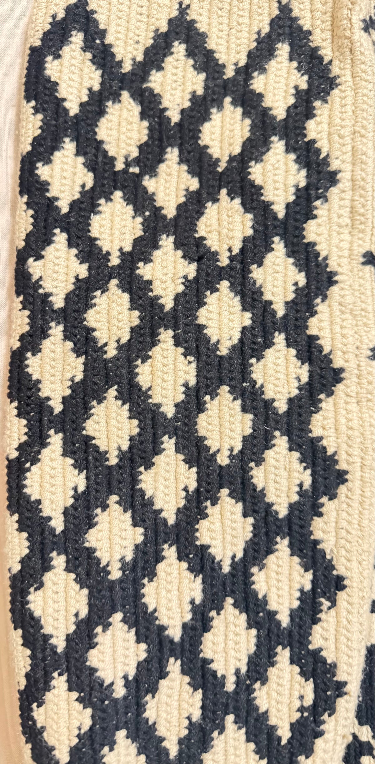 Wayuu Handwoven Tote Bag – Slate Indigo Blue & Cream Star Grid