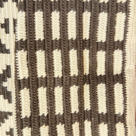 Wayuu Woven Rectangular Tote Bag – Espresso Geometric Starburst