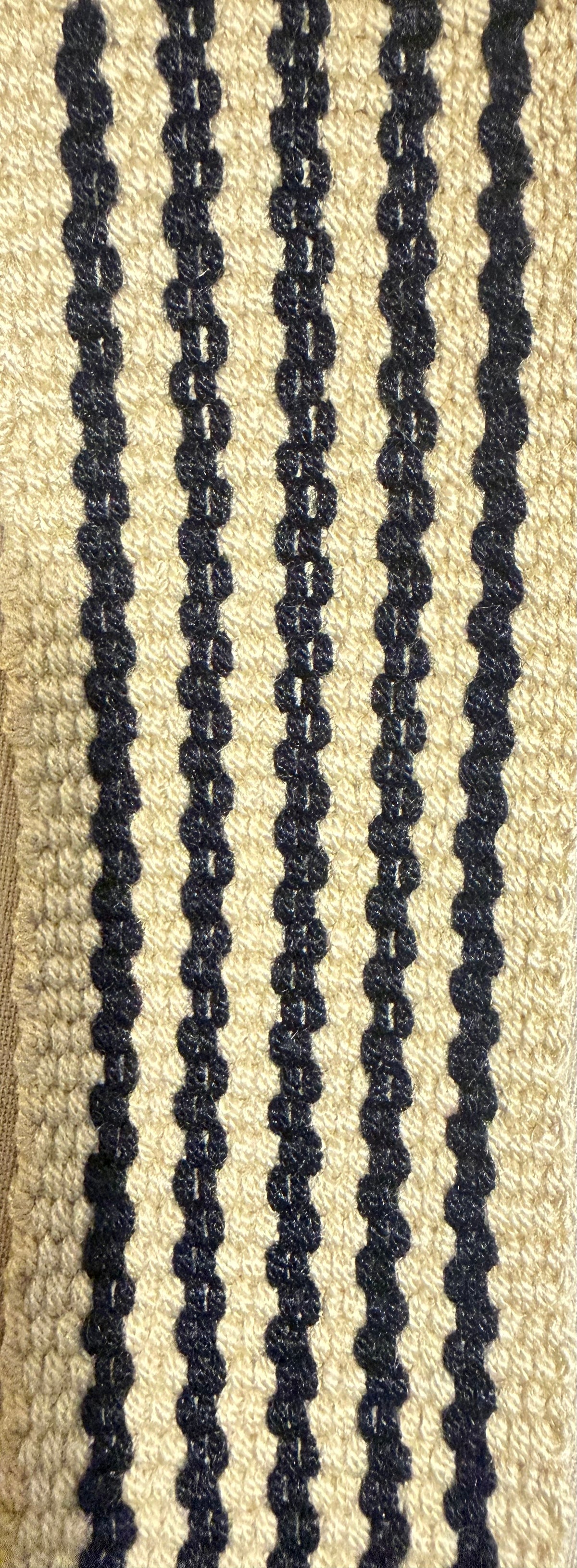 Wayuu Woven Rectangular Tote Bag – Navy Step Key Motif