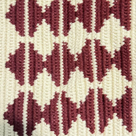 Wayuu Woven Rectangular Tote Bag – Burgundy Ocean Wave