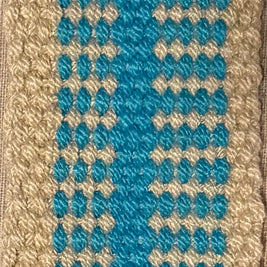 Wayuu Woven Oval Tote Bag – Baby Blue & Beige Geometric
