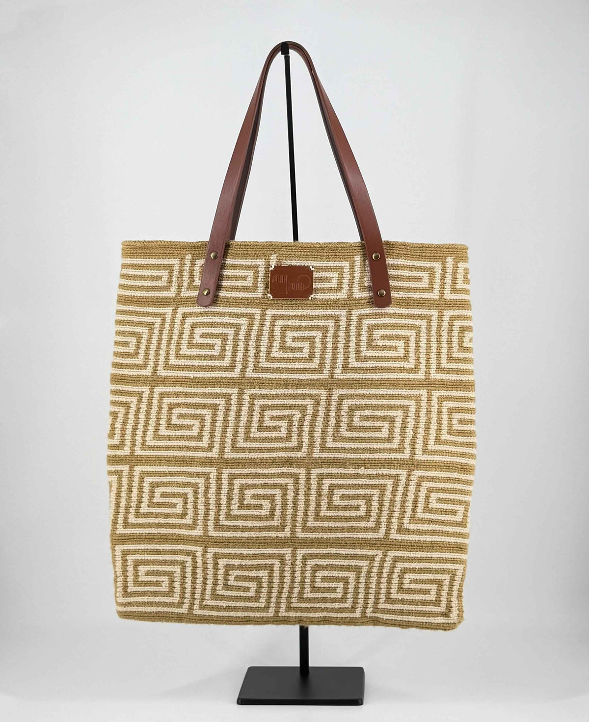 Handwoven & Leather Tote Bag Crochet Style For Work And Travel Lightweight Durable Artisan Crafted