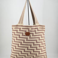 Zigzag Handwoven Tote – Crochet Bag for Work & Travel