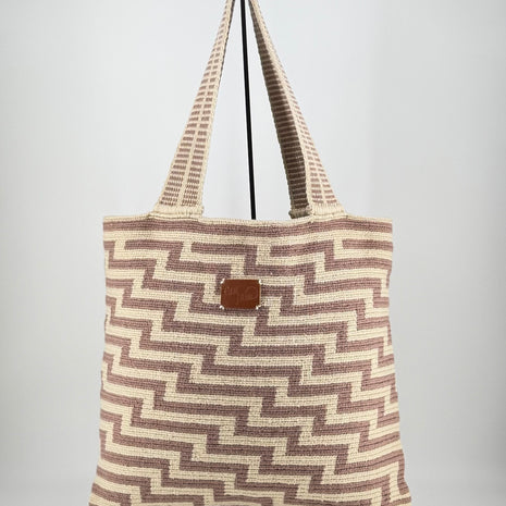 Zigzag Handwoven Tote – Crochet Bag for Work & Travel