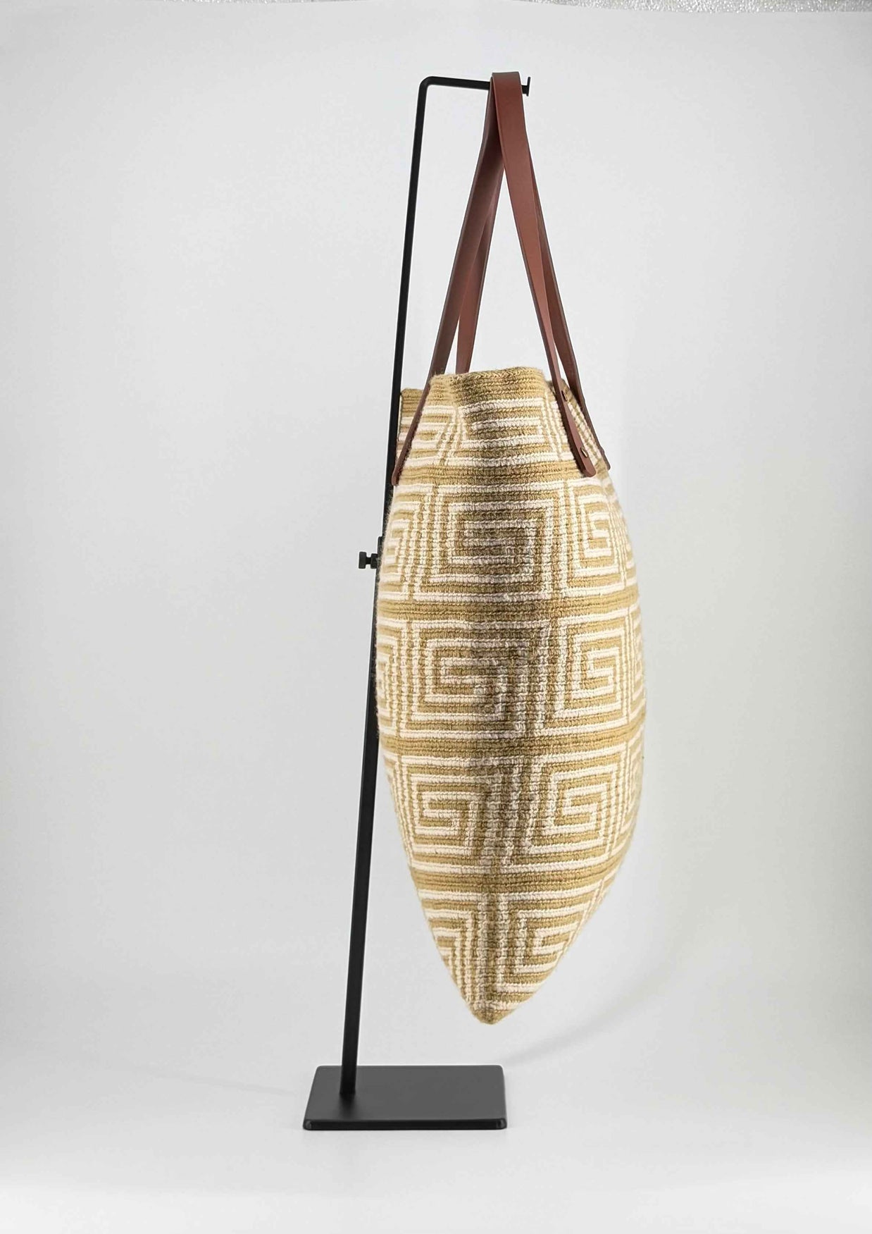 Handwoven & Leather Tote Bag Crochet Style For Work And Travel Lightweight Durable Artisan Crafted