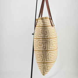 Handwoven & Leather Tote Bag Crochet Style For Work And Travel Lightweight Durable Artisan Crafted