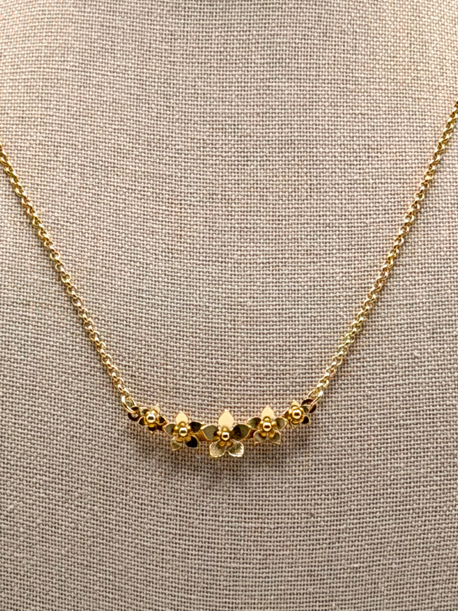 Mini Guayacán Flower Necklace – 5 Flowers