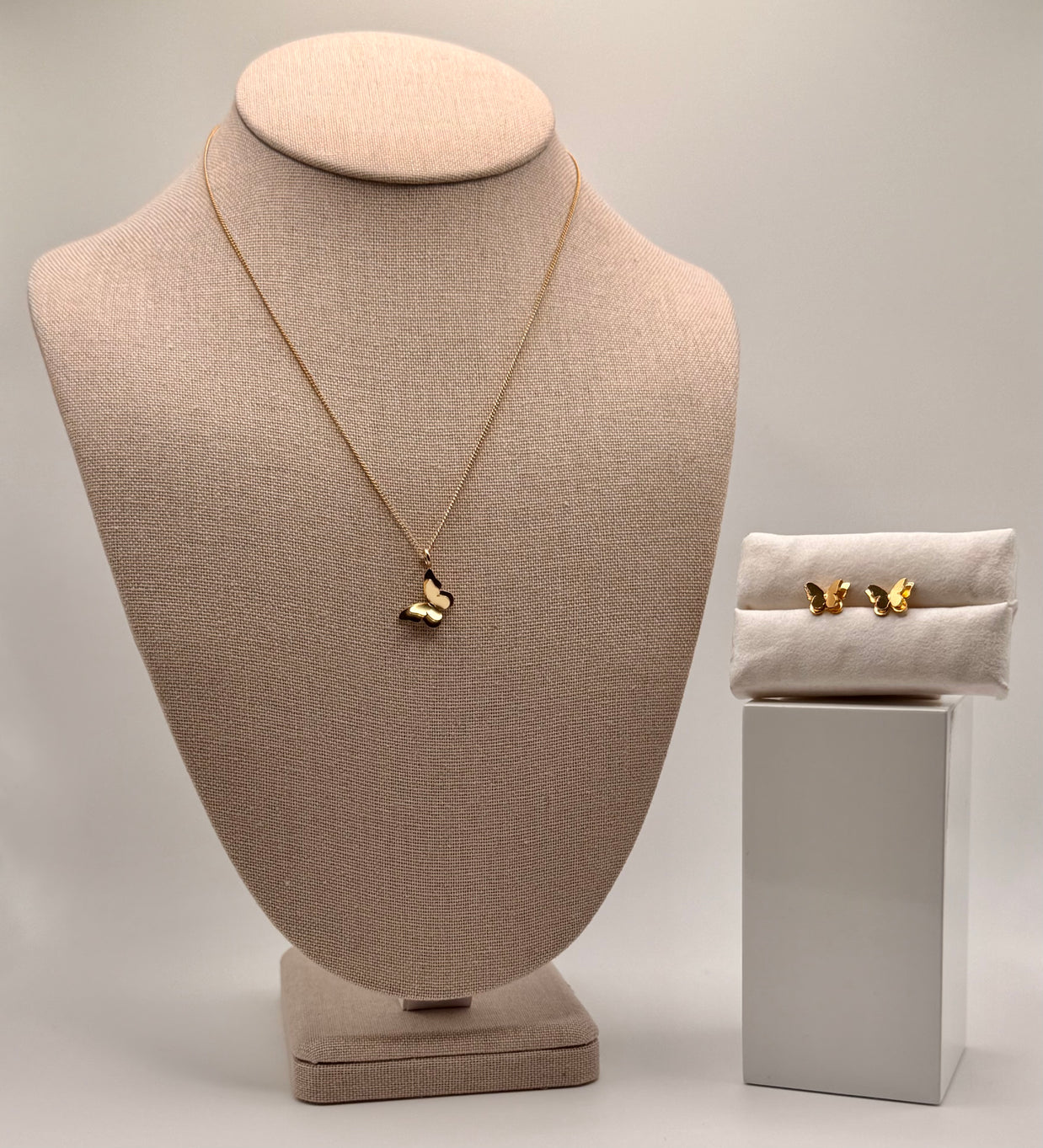 Double Butterfly Stud Earrings