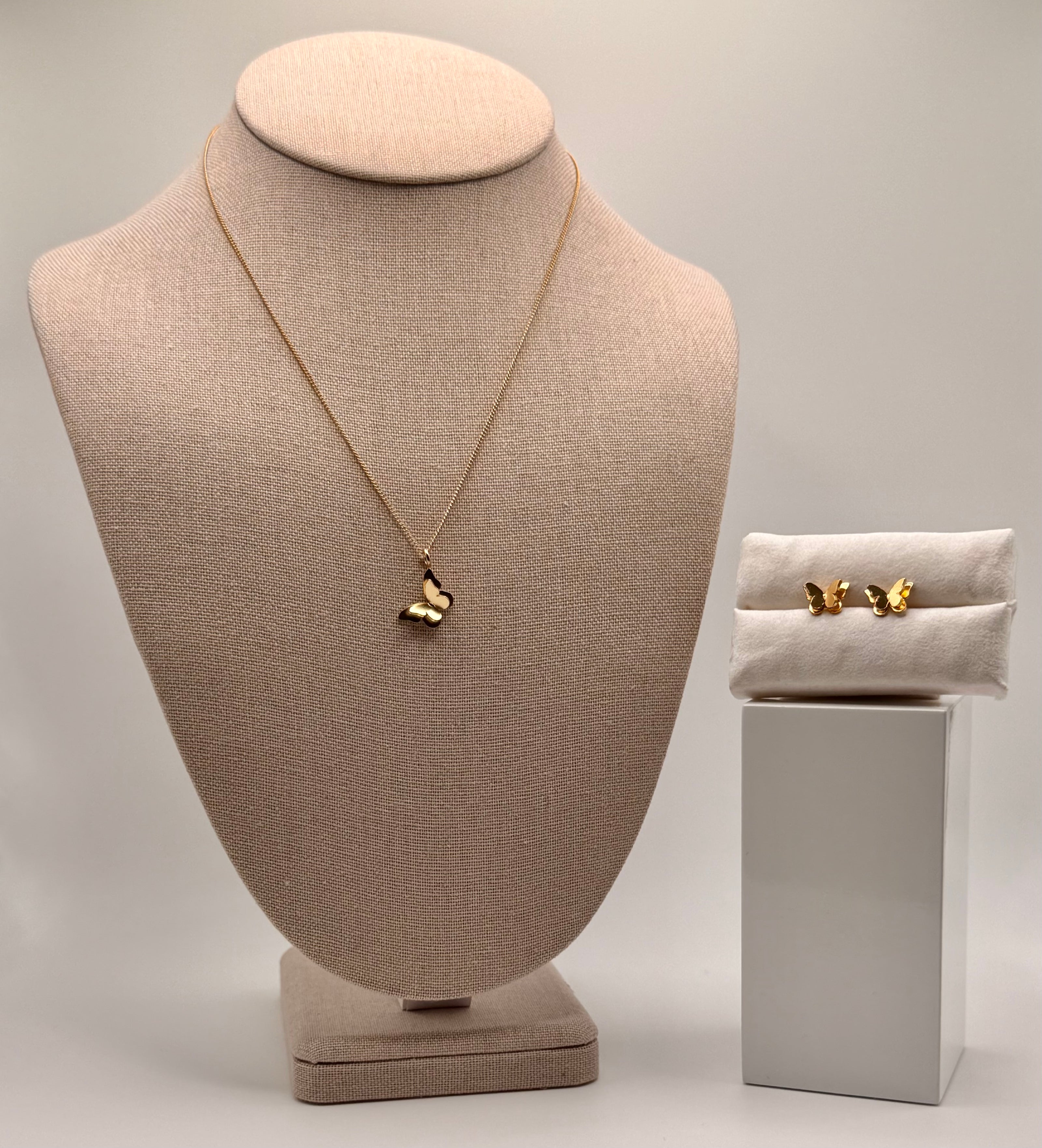 Double Butterfly Stud Earrings