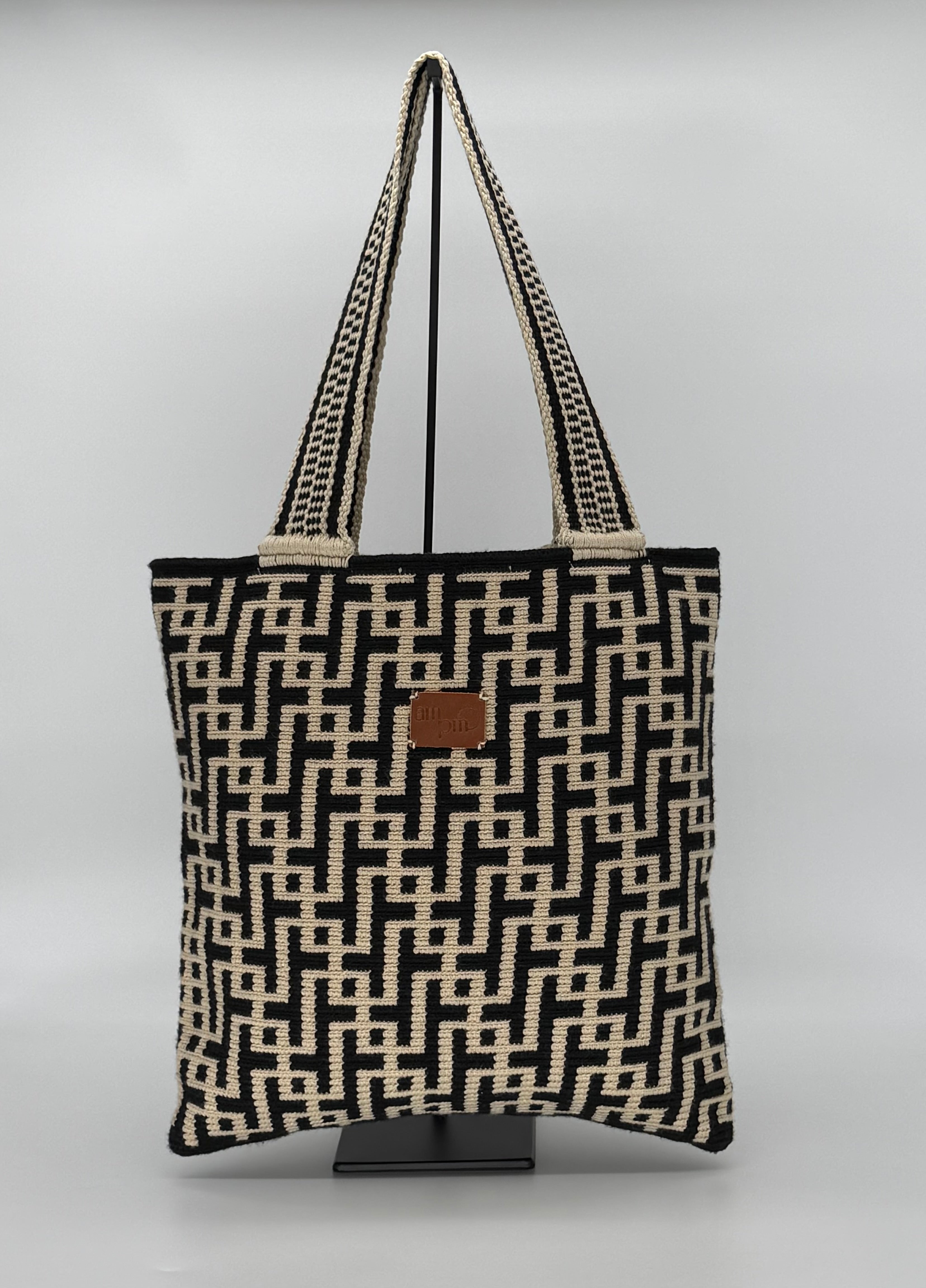 AMPMsis Handwoven Wayuu Tote Bag Crochet For Work And Travel