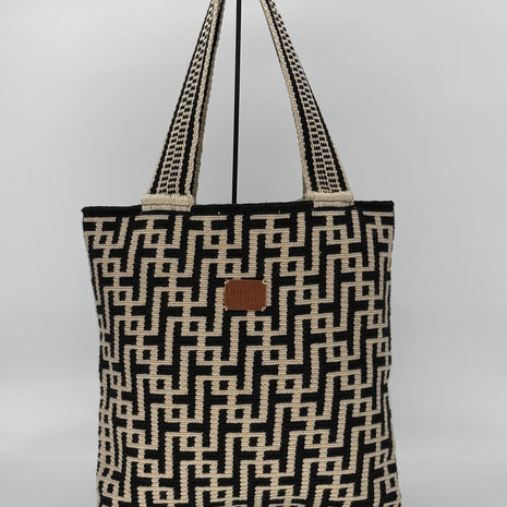 Jacinto Handwoven Tote Bag Geometric Crochet Design From Colombia Lightweight Durable Artisan Accessory For Everyday Use