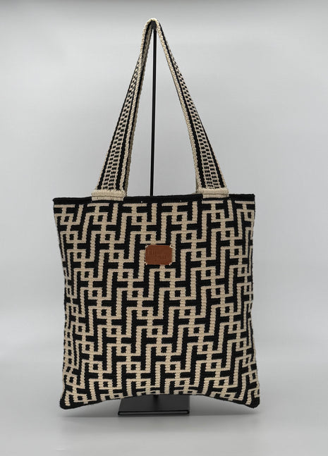 Jacinto Handwoven Tote Bag Geometric Crochet Design From Colombia Lightweight Durable Artisan Accessory For Everyday Use
